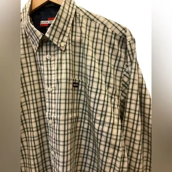 Maxini Sport Men Shirt Medium (16 1/4) Plaid Long Sleeves Button Up Casual shirt - Picture 5 of 15